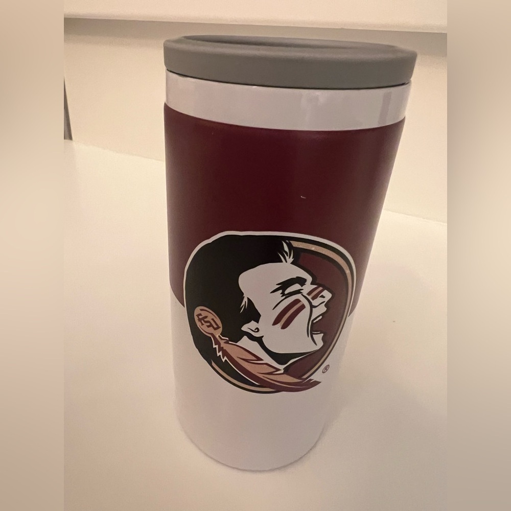 LOGO BRANDS FLORIDA STATE 12 OZ COOLIE
FOR SLIM CANS HAND WASH ONLY